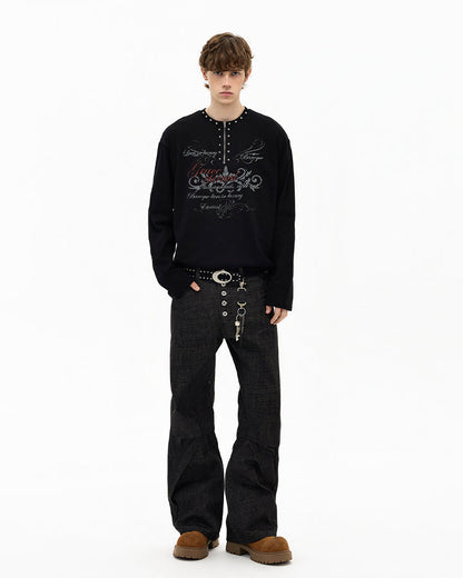 GRYFT Gothic Zipper Studded Tee
