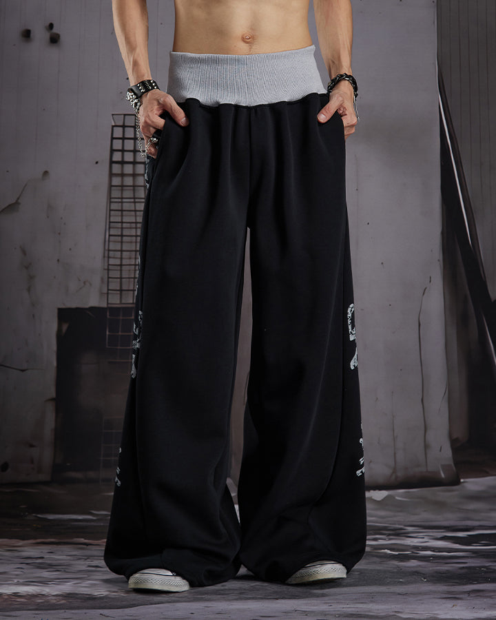 GRYFT American Streetwear Wide Leg Sweatpants