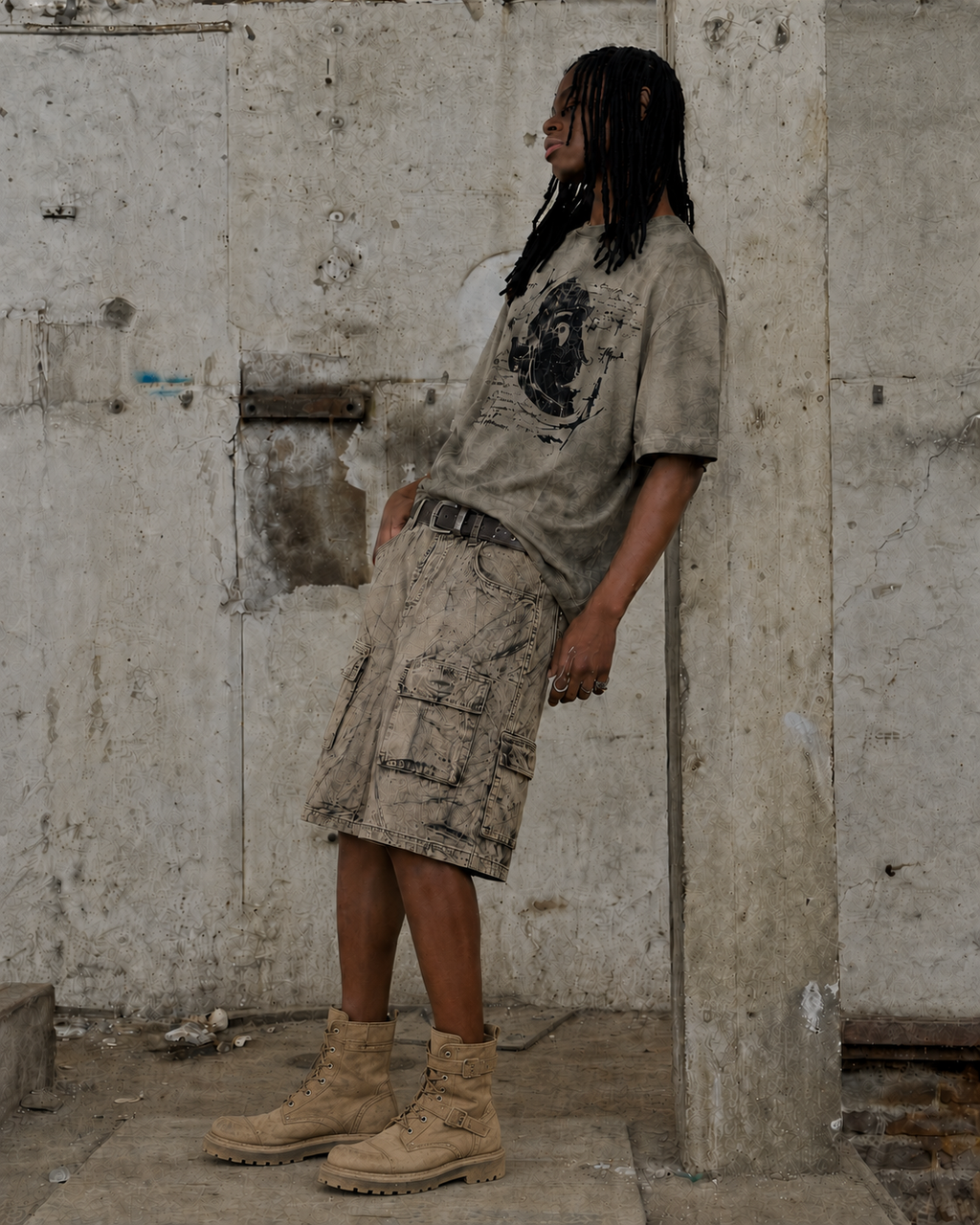 GRYFT Grunge Cargo Shorts