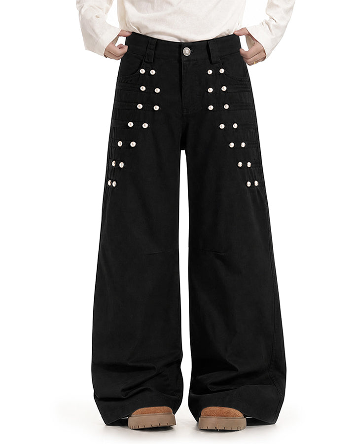 GRYFT Y2K Washed Elastic Waist Jeans