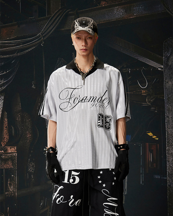 New Striped Polo Jersey T-Shirt
