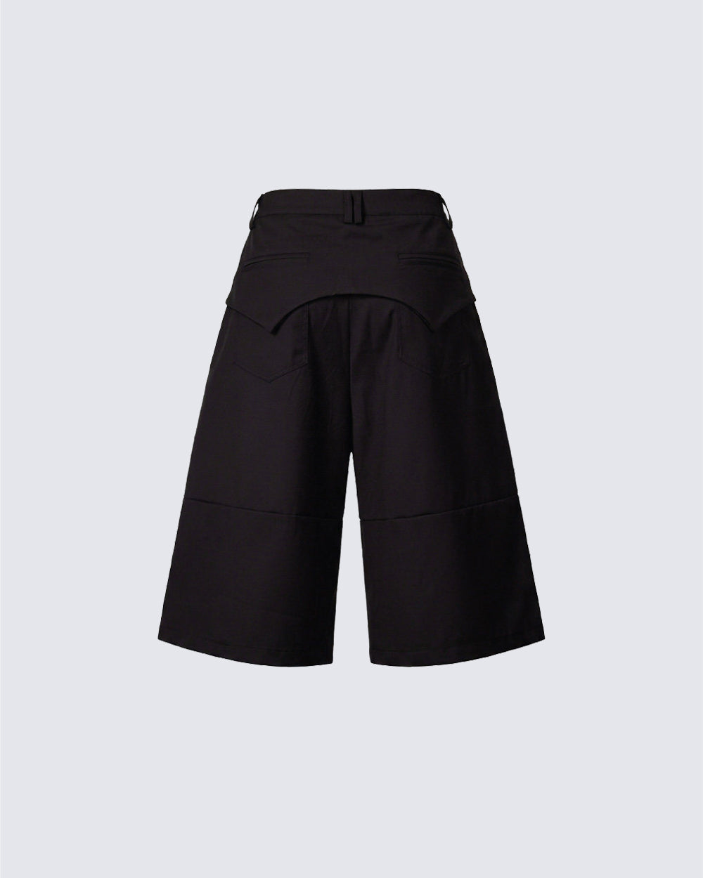 Dark Avant Garde Deconstructed Metal Buckle Suit Shorts