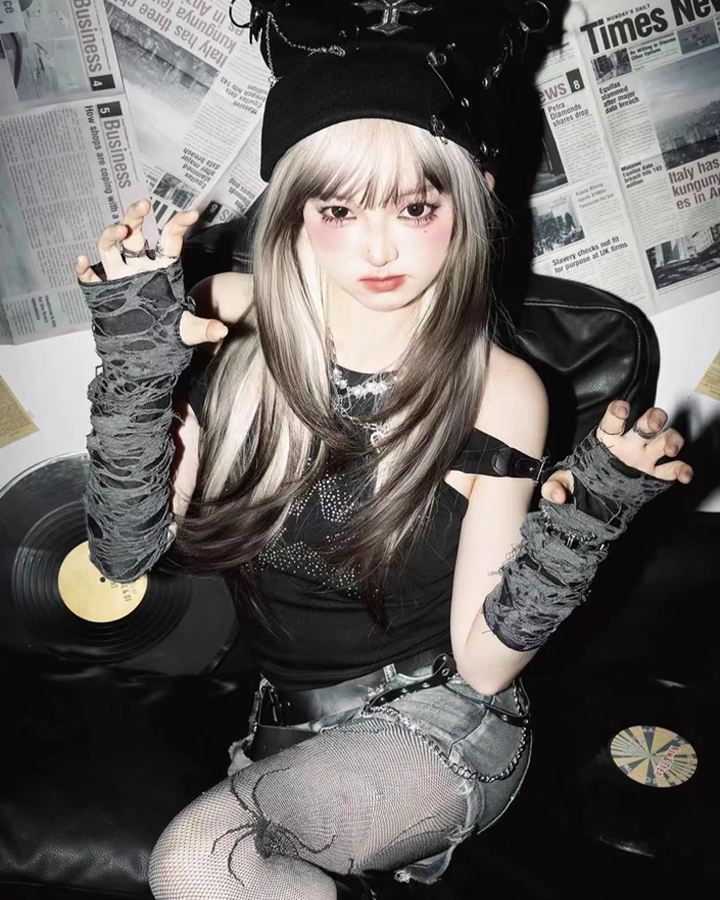 Gothic Ripped Fingerless Gloves