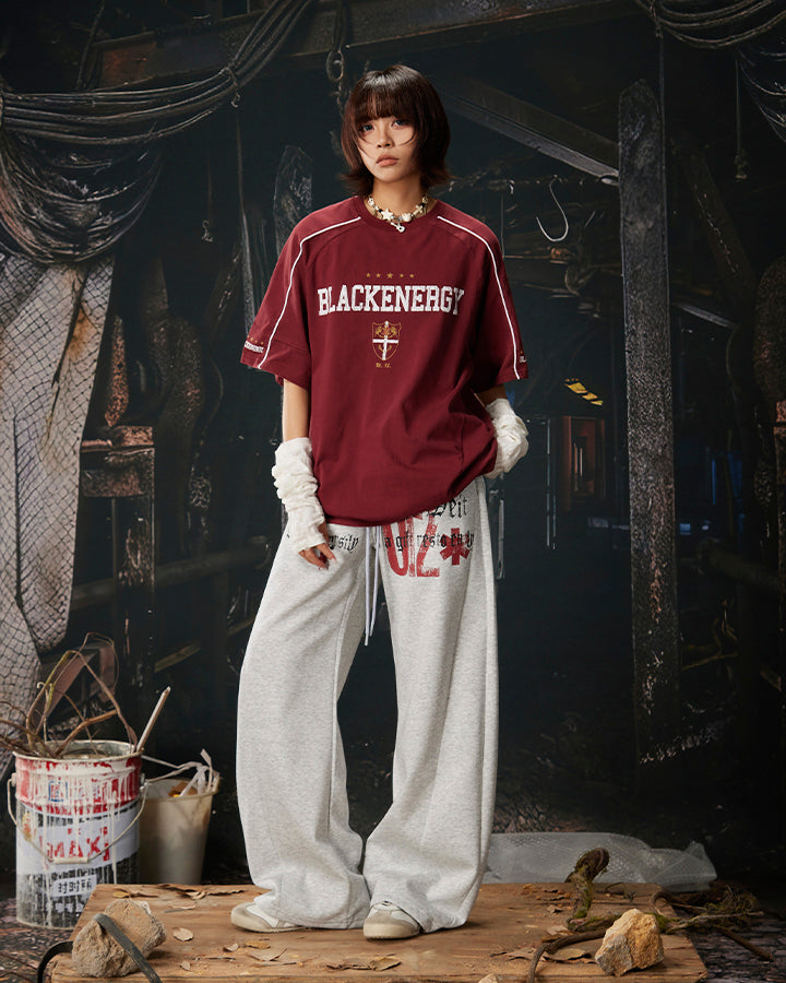 American Retro Street Graphic Star Print Sweatpants