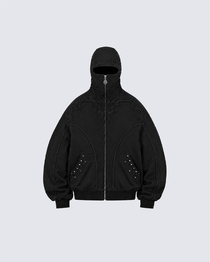 GRYFT Gothic Zipper Hoodie