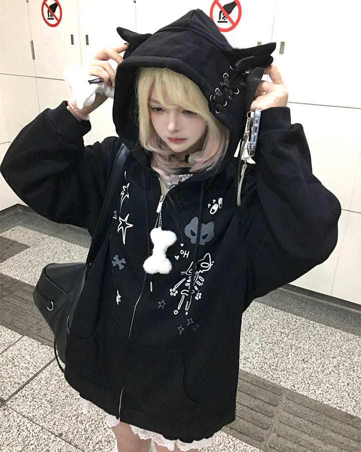 American Style Graphic Hoodie Subculture