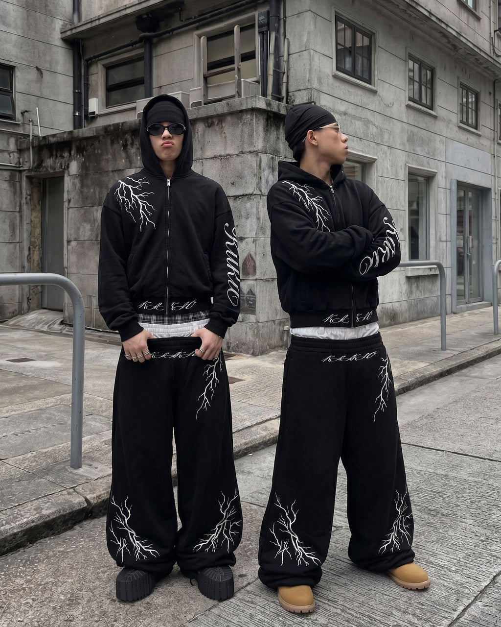LIGHTNING Series | New Dark Hooded Zip Sweatshirt