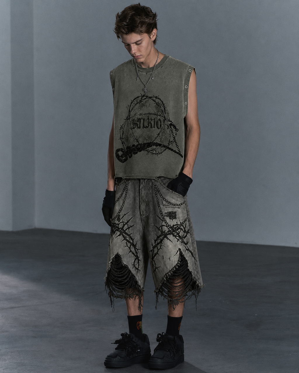 GRYFT Gothic Distressed Vest
