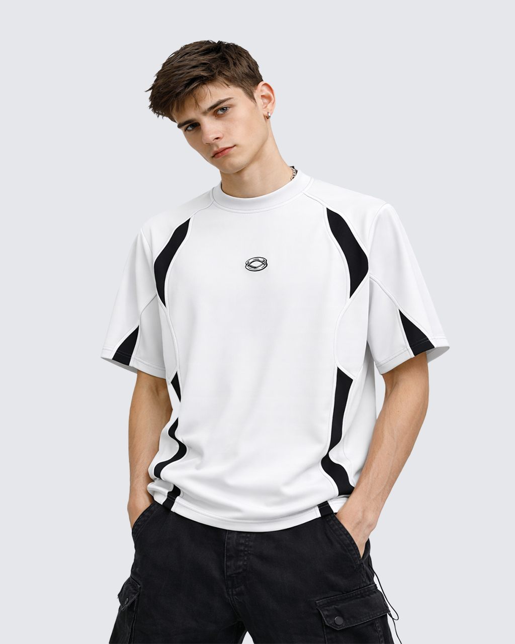 Contrast Panel Sport T-Shirt