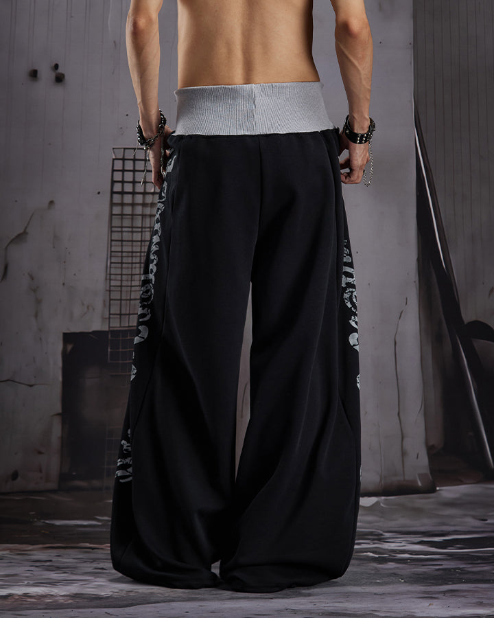 GRYFT American Streetwear Wide Leg Sweatpants