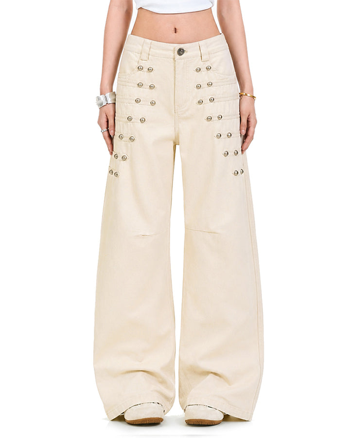 GRYFT Y2K Washed Elastic Waist Jeans