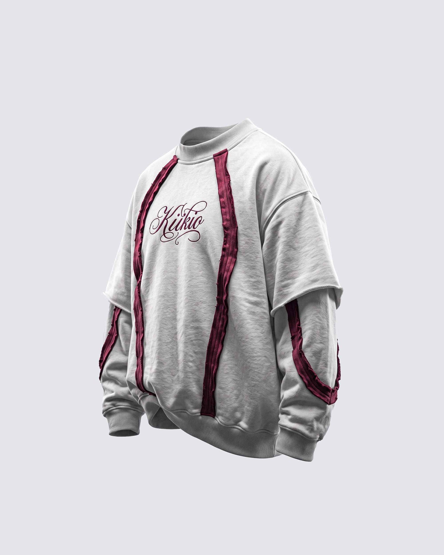 GRYFT SYMBIOTE Layered Raw-Edge Contrast Sweatshirt