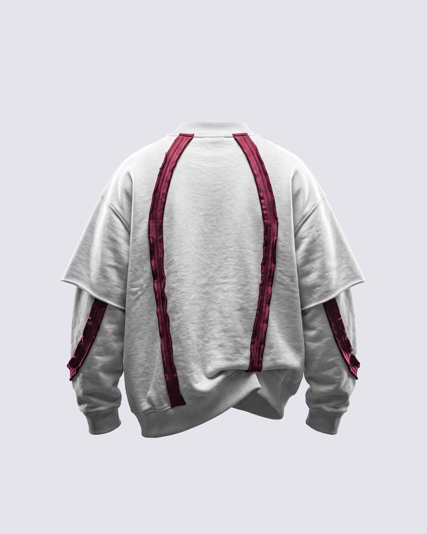 GRYFT SYMBIOTE Layered Raw-Edge Contrast Sweatshirt