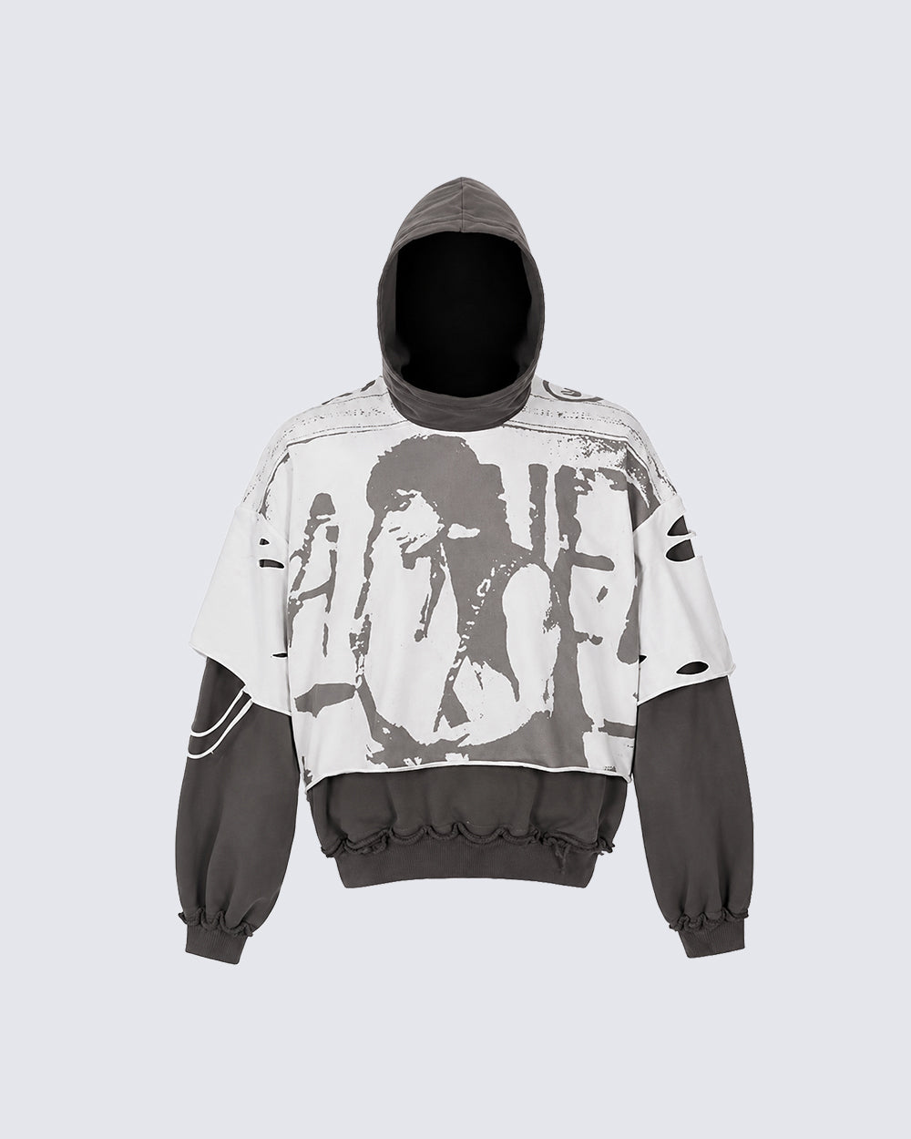 GRYFT Grunge Layered Hoodie