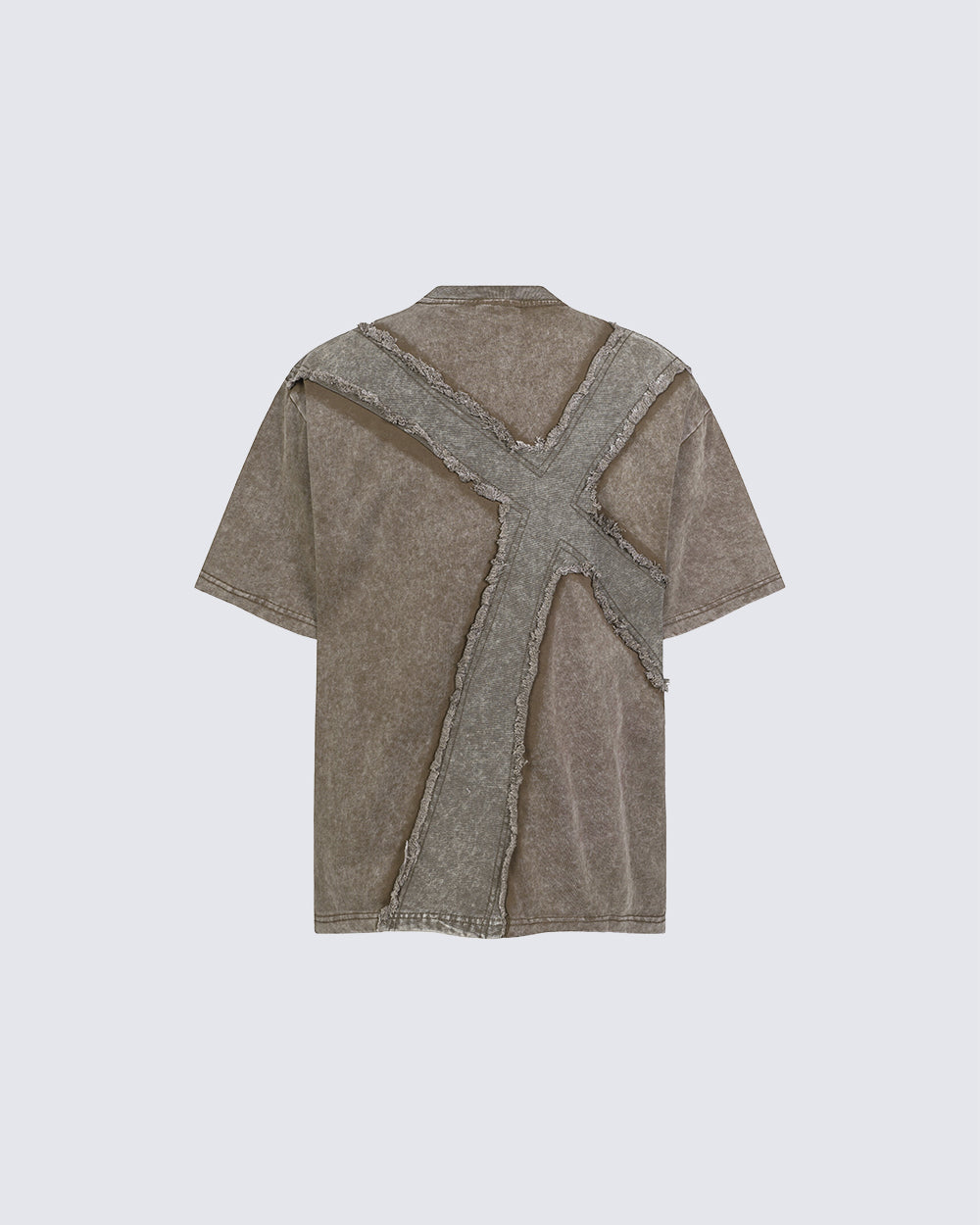 New Vintage Gothic Frayed Cross Graphic T-Shirt