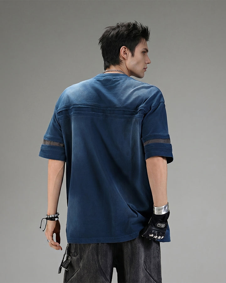 American Utility Contrast Panel Boxy New Tee