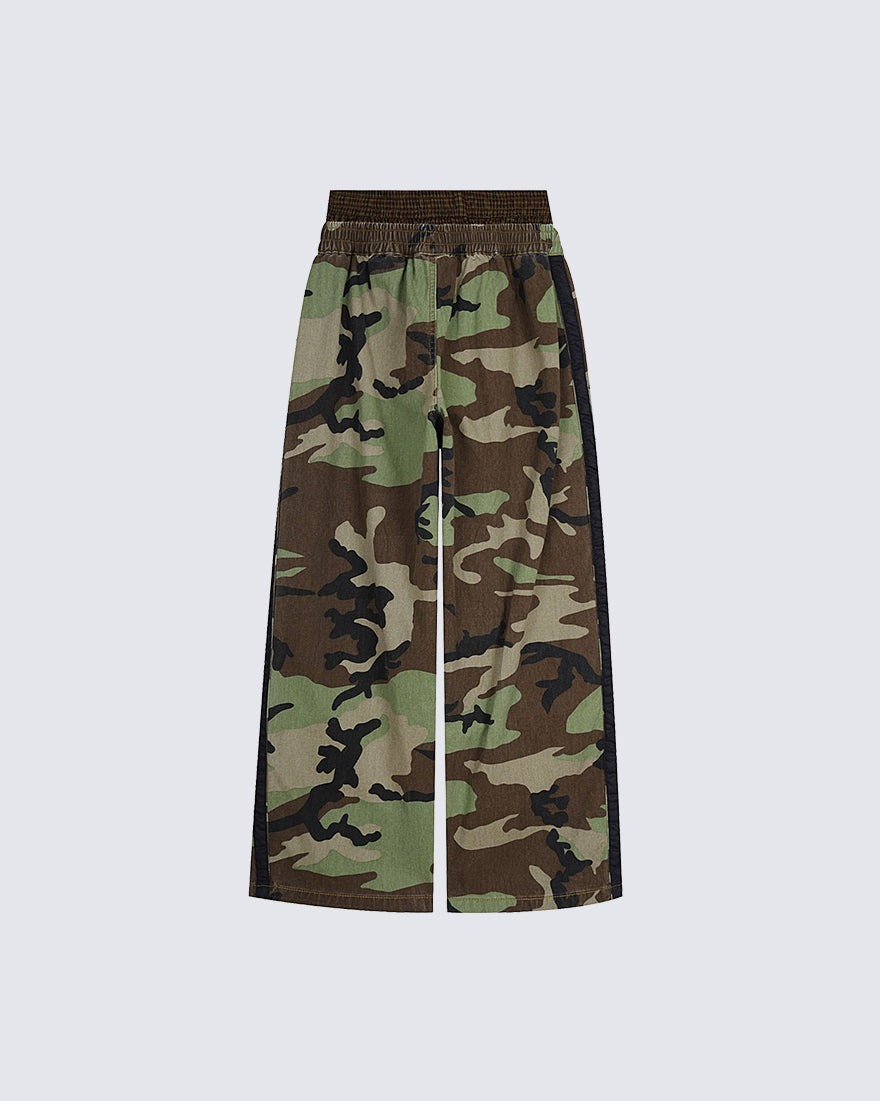 GRYFT Utility Double Waist Camo Cargo Pants