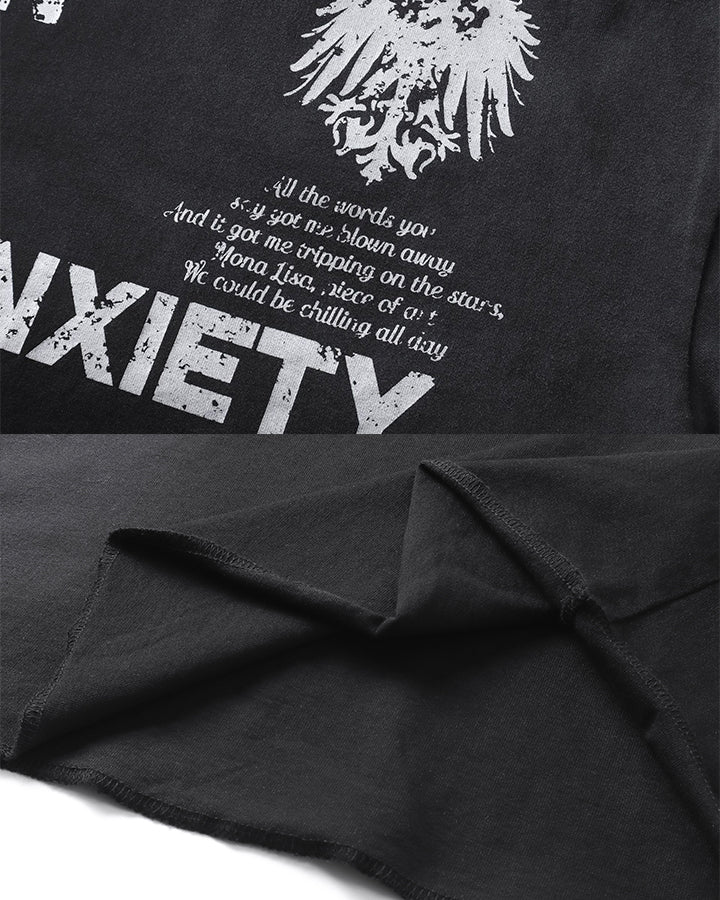 GRYFT Grunge Washed Printed Long Sleeve T-Shirt
