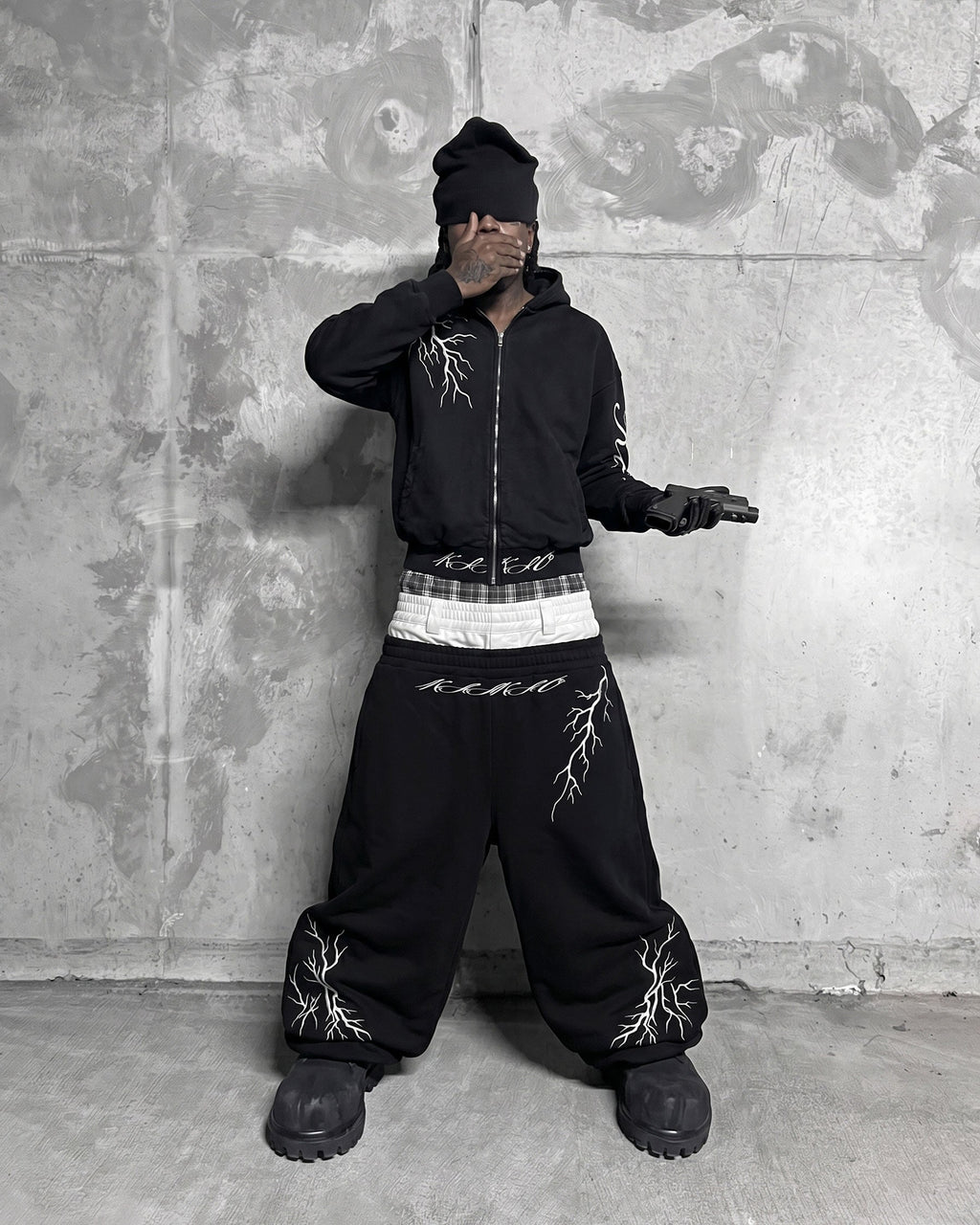 LIGHTNING Series | New Dark Hooded Zip Sweatshirt