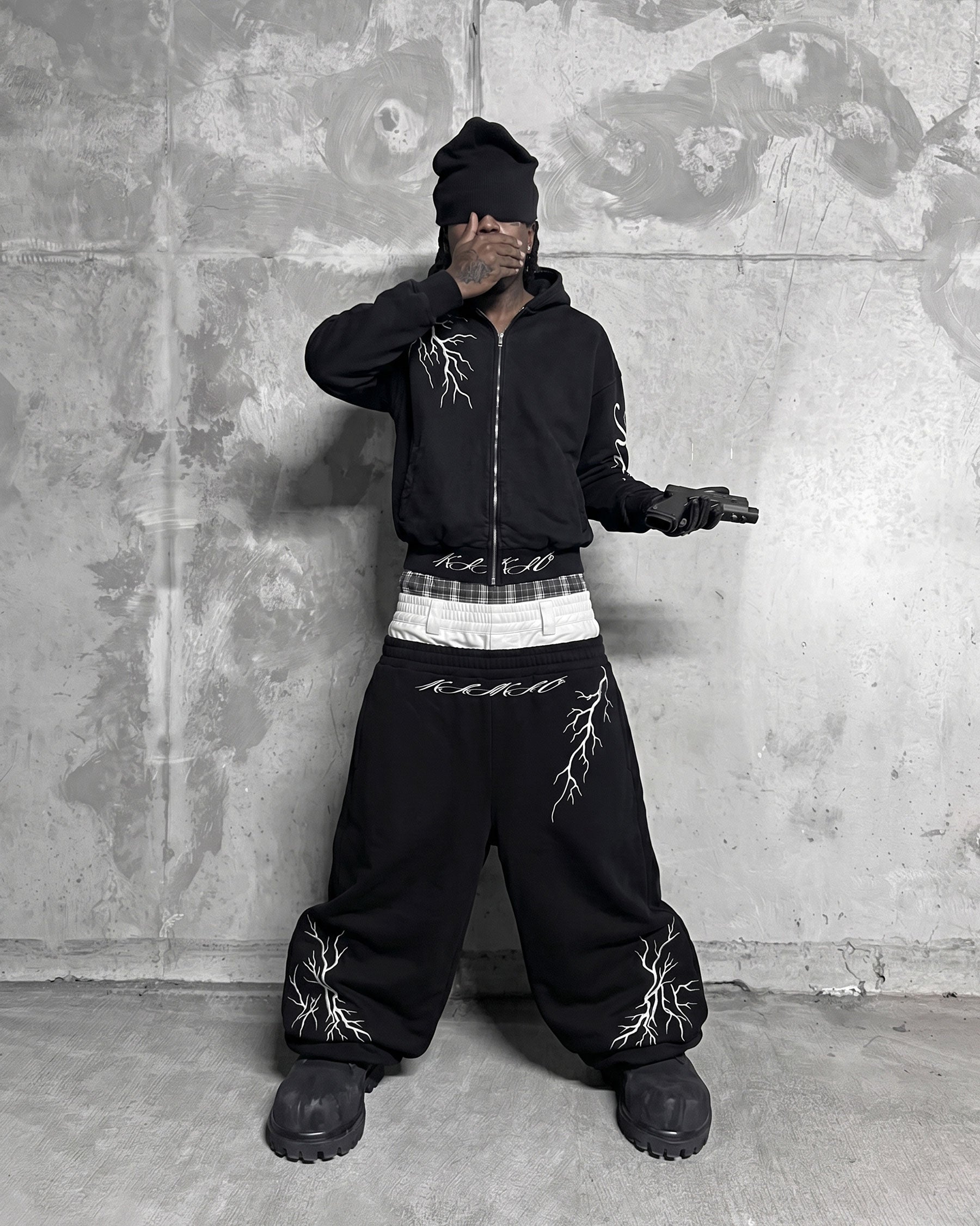 LIGHTNING Series | New Dark Hooded Zip Sweatshirt