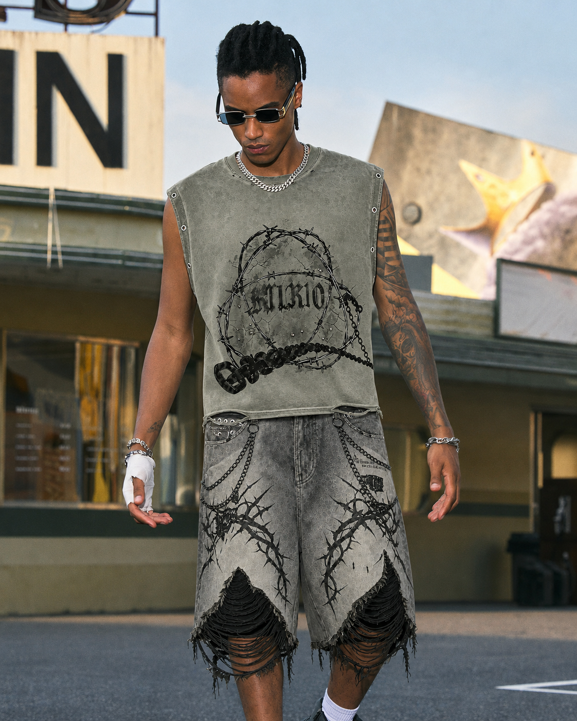 GRYFT Gothic Distressed Vest