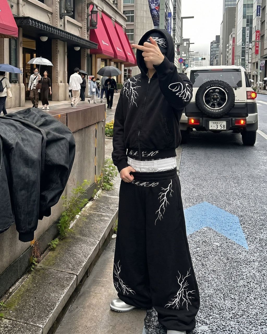 LIGHTNING Series | Layered Waist Wide-Leg Sweatpants