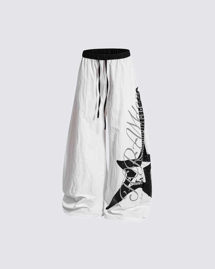 GRYFT Sport Graphic Wide-Leg Track Pants