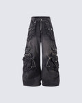 Vintage Streetwear Cargo Flared Jeans