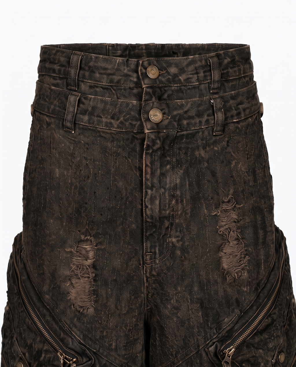 GRYFT Retro Double-Waistband Bermuda Shorts
