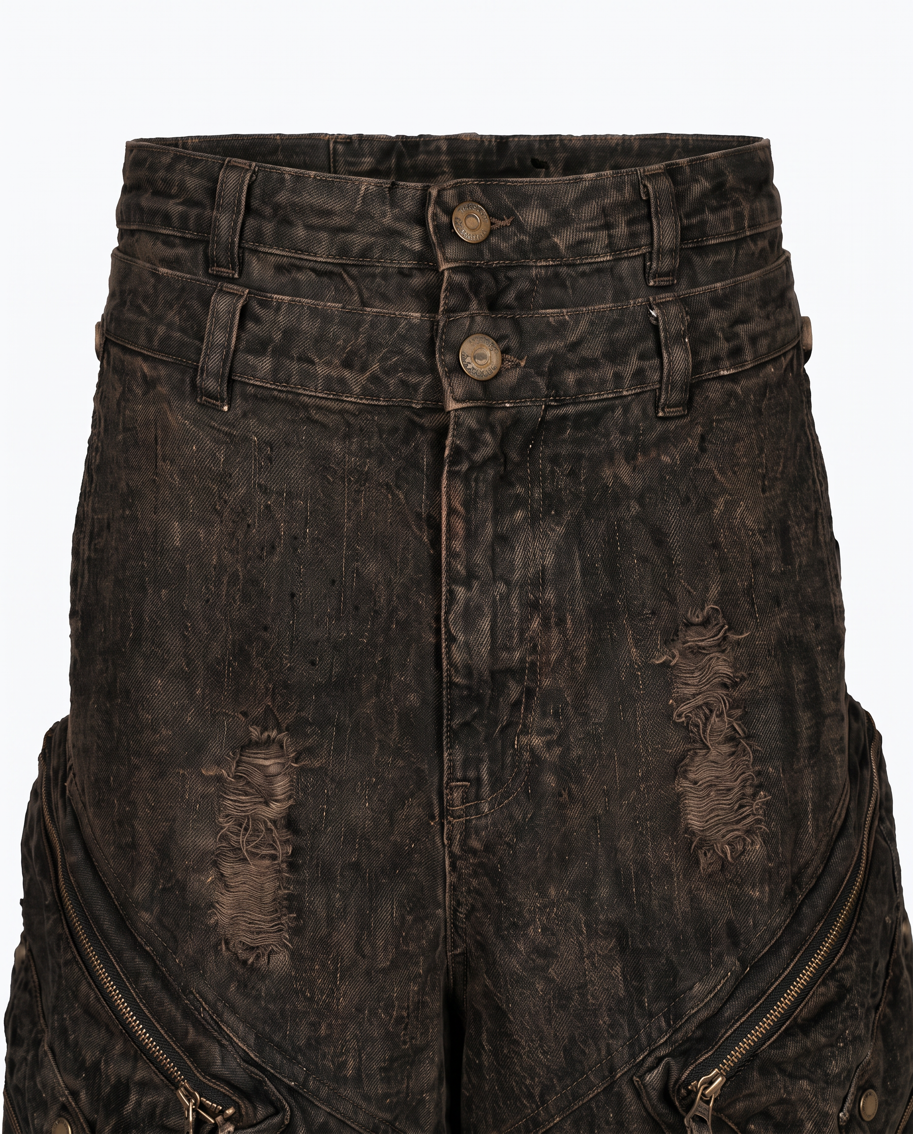 GRYFT Retro Double-Waistband Bermuda Shorts