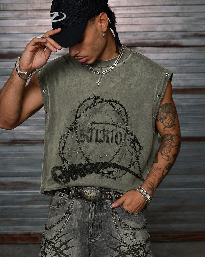 GRYFT Gothic Distressed Vest