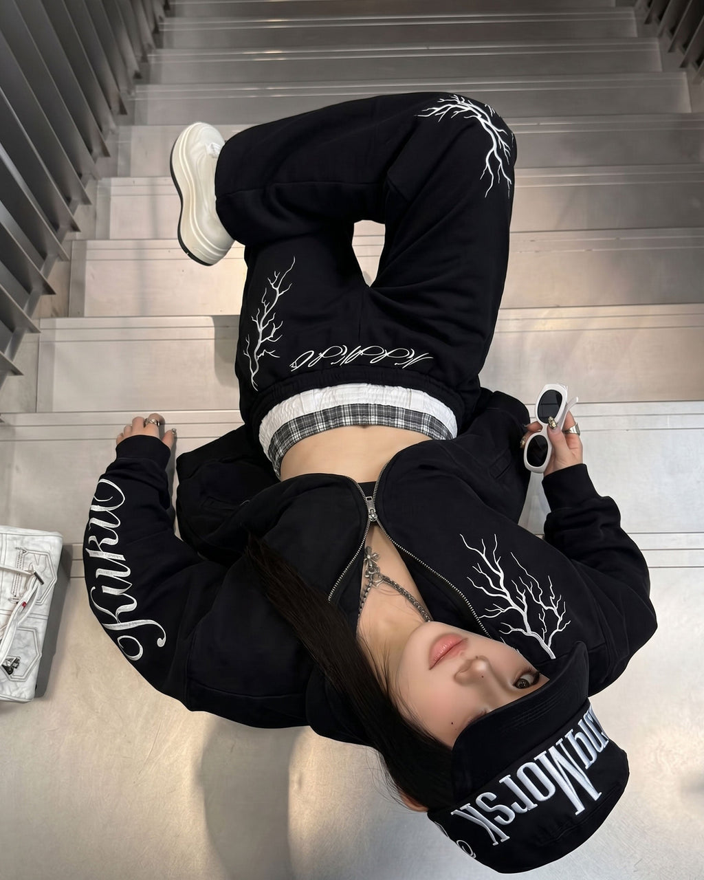 LIGHTNING Series | Layered Waist Wide-Leg Sweatpants