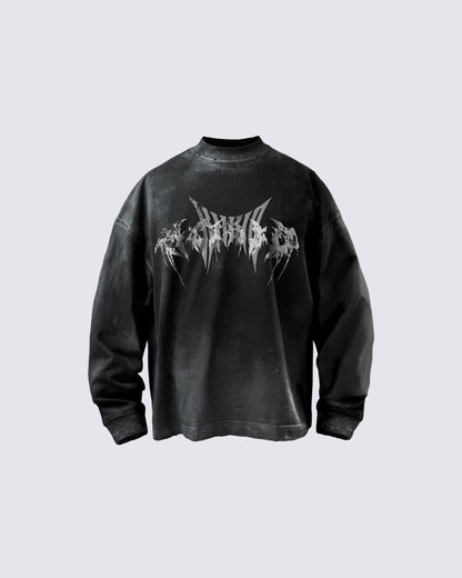GRYFT Vintage Washed Graphic Long-Sleeve Tee