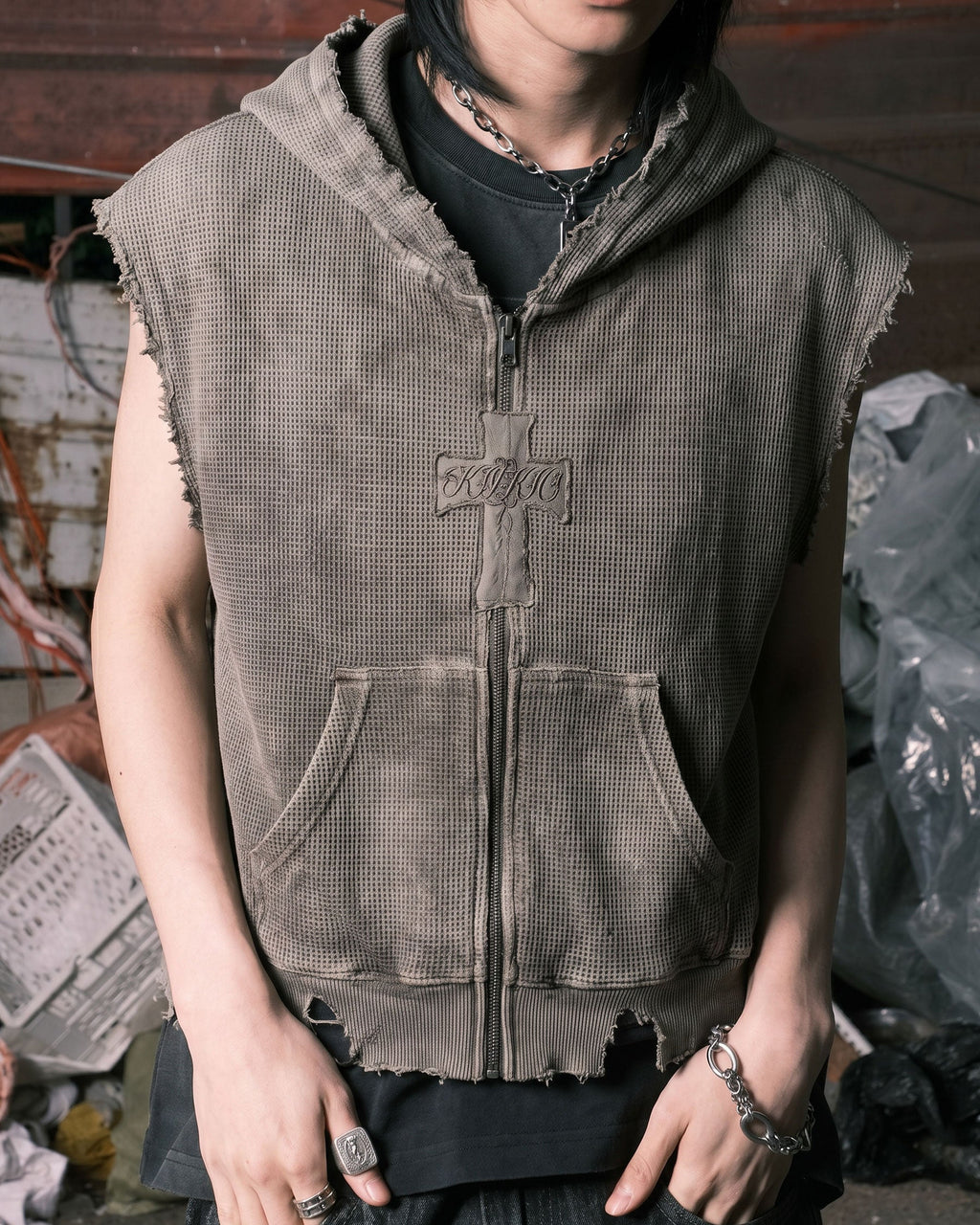 BARREN Series | Apocalyptic Pilgrimage Cross Hooded Vest