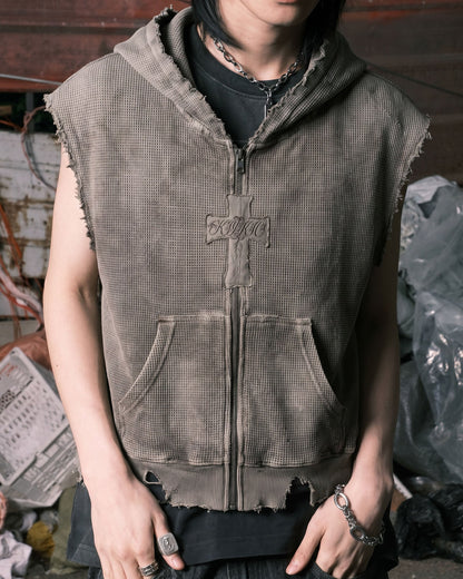 BARREN Series | Apocalyptic Pilgrimage Cross Hooded Vest