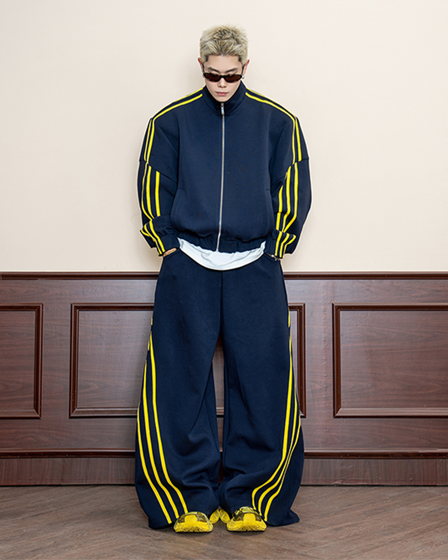Contrast Stripe Track Jacket