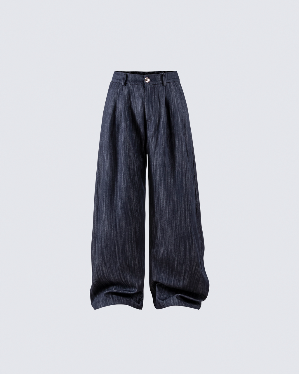 Wide-Leg Denim Pants
