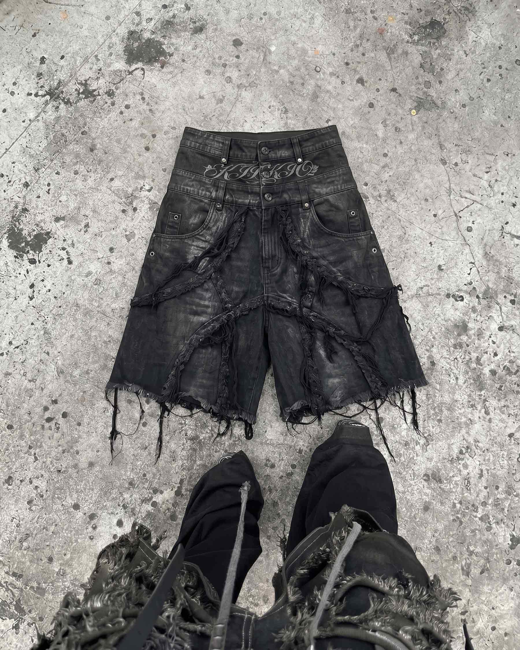 BARREN Series | Apocalyptic Pilgrimage Distressed Wide Shorts
