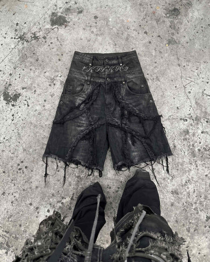 BARREN Series | Apocalyptic Pilgrimage Distressed Wide Shorts