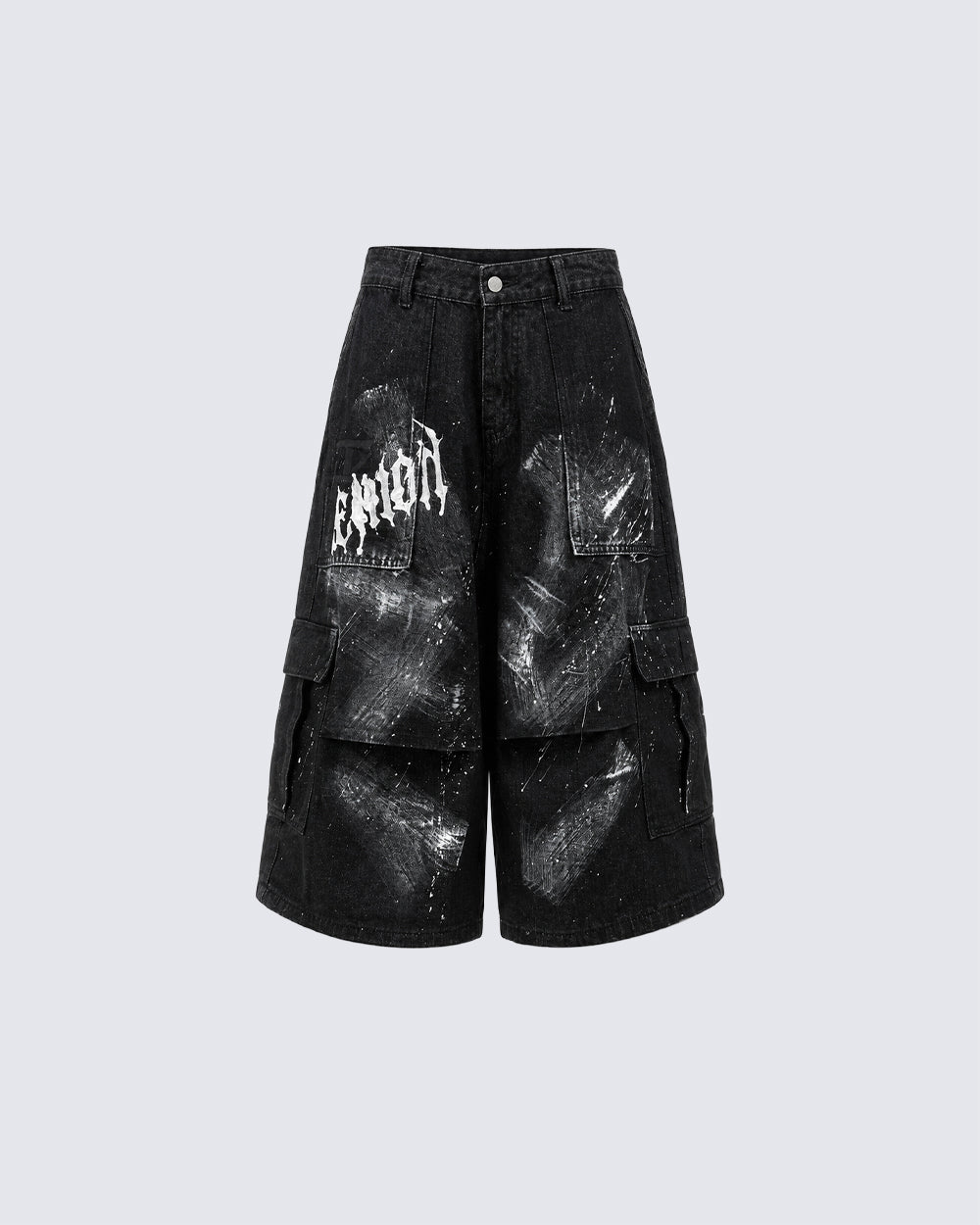 Punk Gothic New Random Paint Splatter Shorts