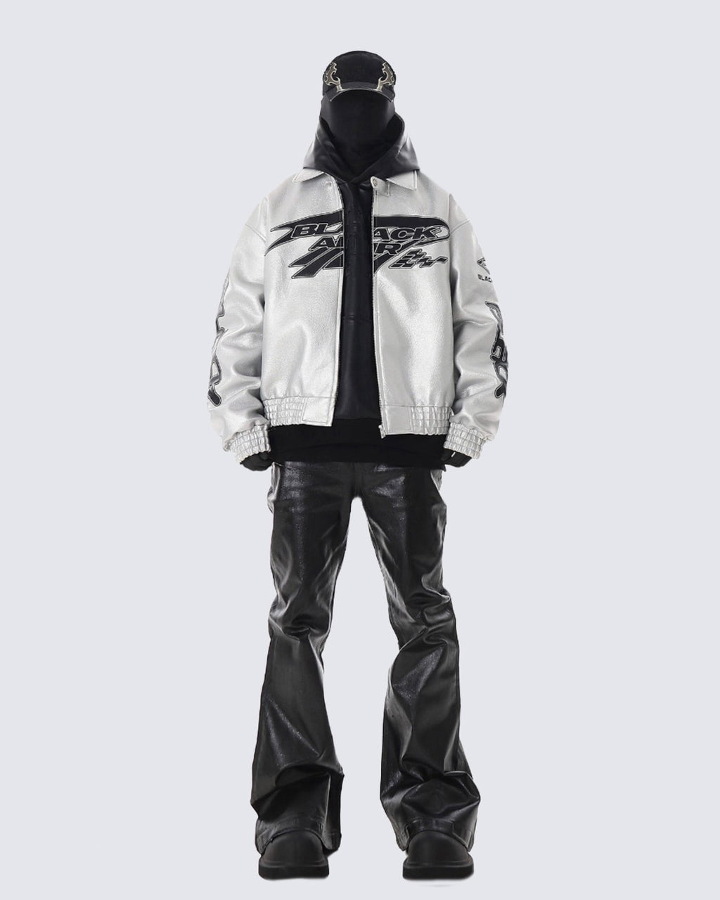 Glossy Patent Leather Bootcut Jeans