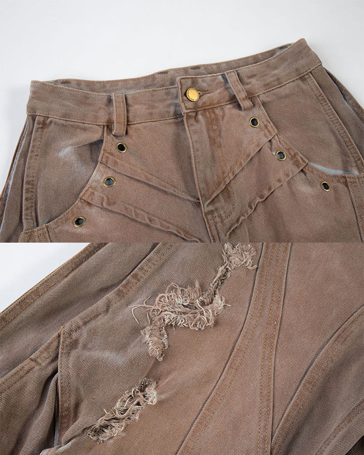 GRYFT Utility Washed Cargo Jeans