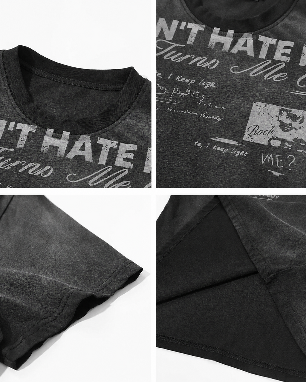 GRYFT Vintage Washed Letter Graphic T-Shirt
