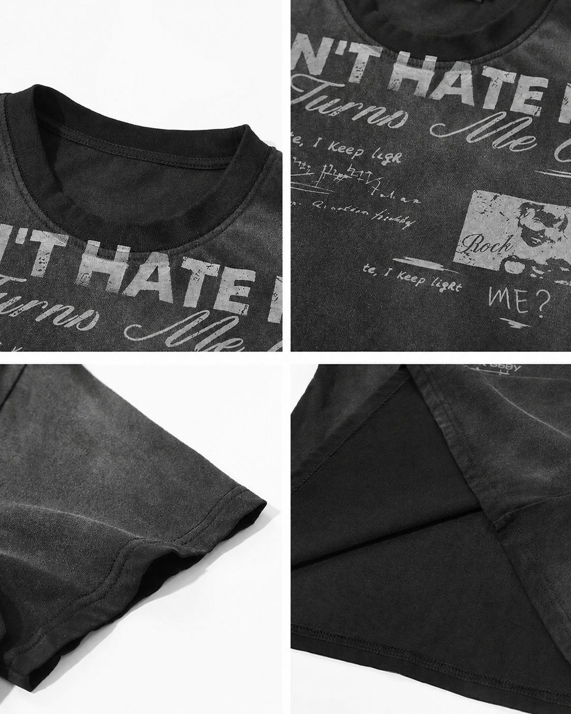GRYFT Vintage Washed Letter Graphic T-Shirt