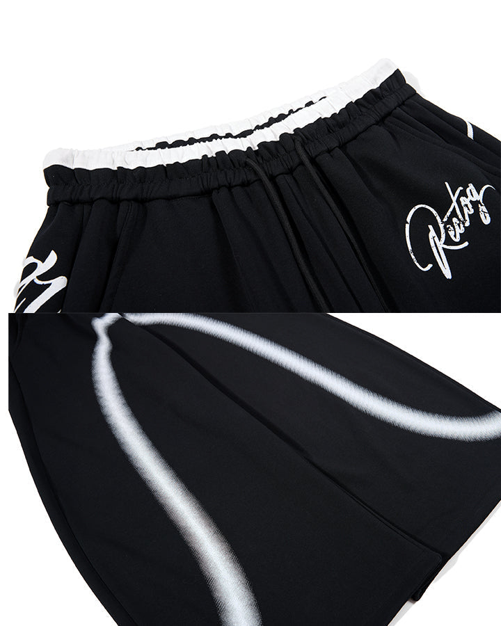 GRYFT Y2K Airbrush Curved Blade Baggy Pants