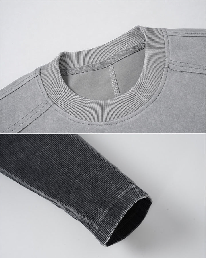 GRYFT Grunge Distressed Patchwork Layered Tee