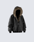 Cotton Blend + Faux Fur Lining