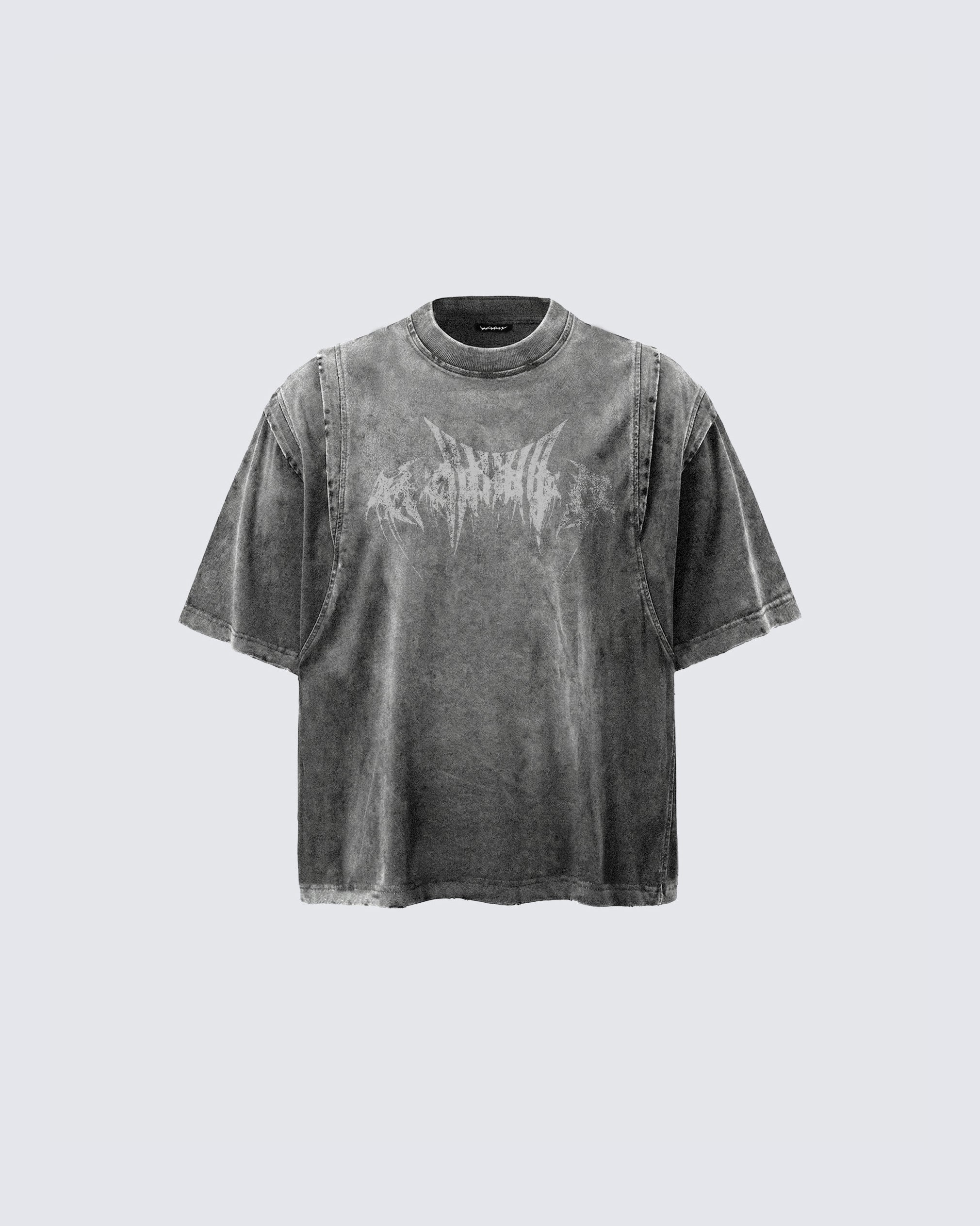 GRYFT-Washed Vintage Graphic T-Shirt