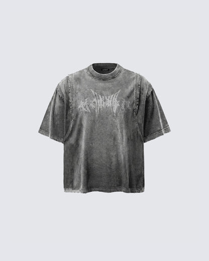 GRYFT-Washed Vintage Graphic T-Shirt