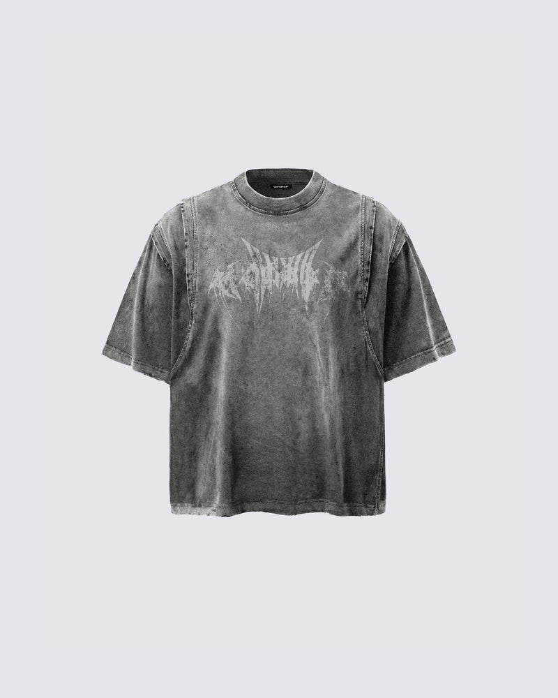 GRYFT-Washed Vintage Graphic T-Shirt